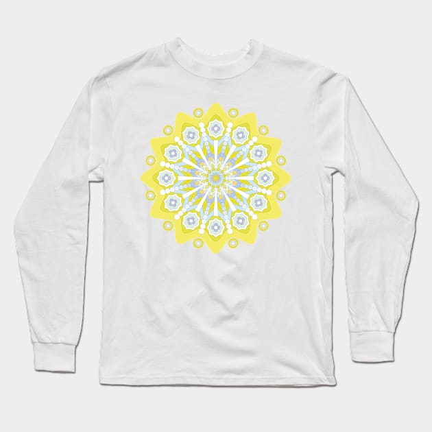 Yellow mandala. Long Sleeve T-Shirt by eliant